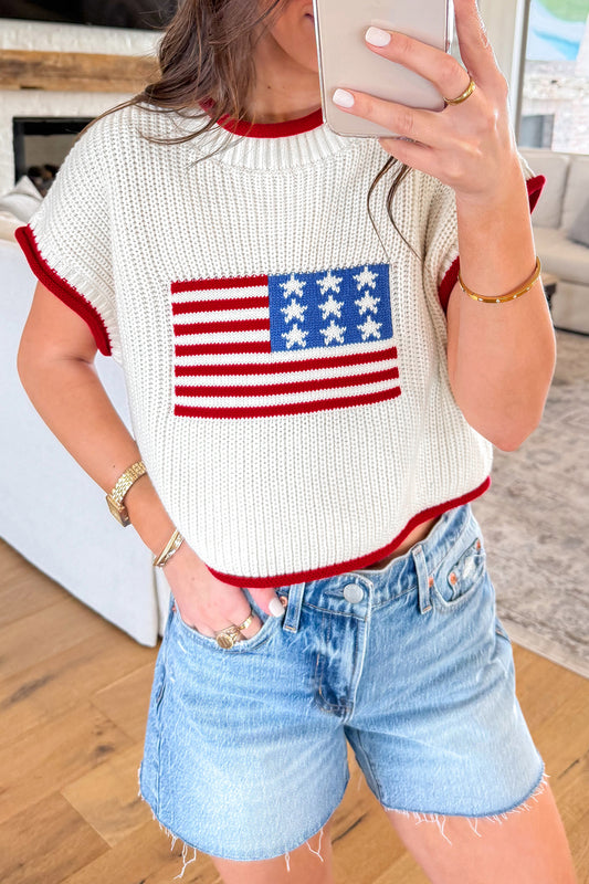Star Spangled Sweetie Crop Sweater