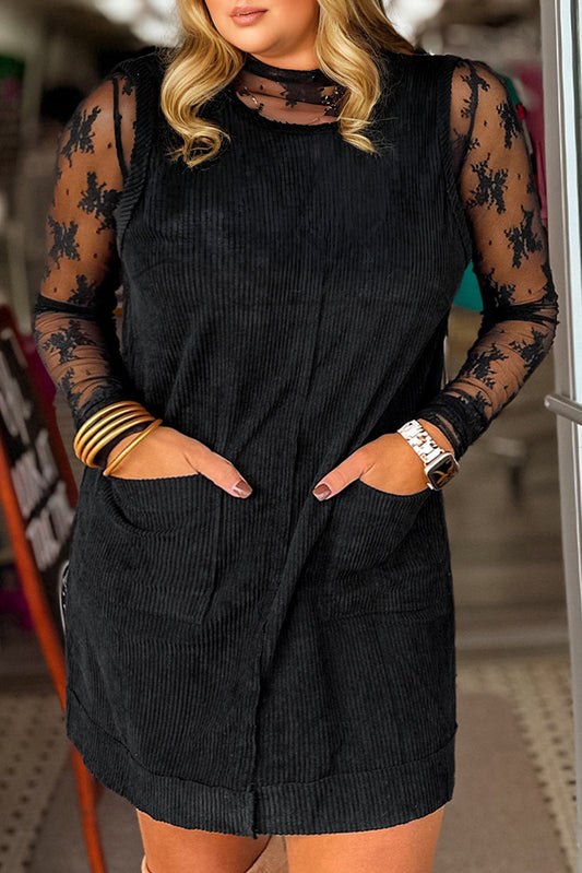 Midnight Muse Corduroy Mini Dress